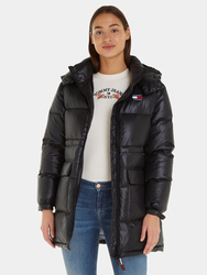 Tommy Jeans dámska čierna bunda - S (BDS)