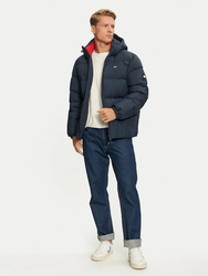 Tommy Jeans pánska tmavo modrá bunda - S (C1G)