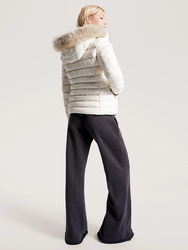 Tommy Jeans dámska krémová zimná bunda - M (ACG)
