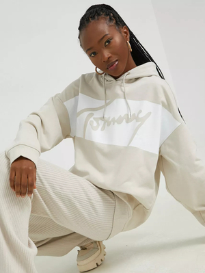 Tommy Jeans dámska béžová mikina - M (ACE)