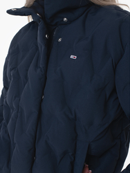 Tommy Jeans dámska tmavo modrá bunda - S (C1G)