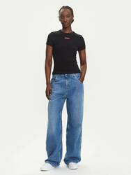 Tommy Jeans dámske čierne tričko - L (BDS)