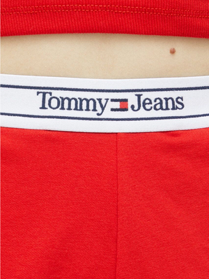 Tommy Jeans dámske červené šortky - S (XNL)
