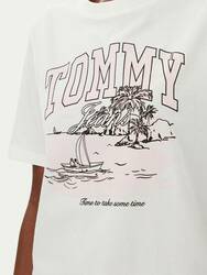 Tommy Jeans dámske biele tričko - XS (YBL)