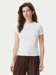 Tommy Jeans dámske krémové tričko - XS (YBL)