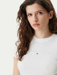 Tommy Jeans dámske krémové tričko - XS (YBL)