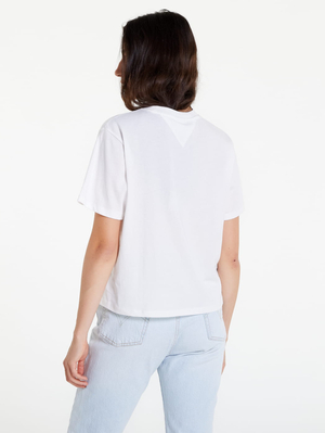 Tommy Jeans dámske biele tričko - L (YBL)