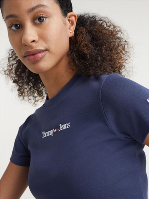 Tommy Jeans dámske tmavomodré tričko - S (C87)
