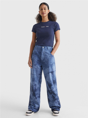 Tommy Jeans dámske tmavomodré tričko - S (C87)