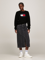 Tommy Jeans dámsky čierny sveter - M (BDS)