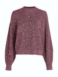 Tommy Jeans dámsky vínový sveter - XS (VVK)