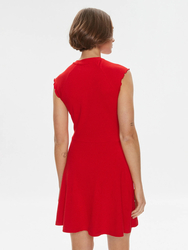 Tommy Jeans dámske červené každodenné šaty Babylock - XS (XNL)