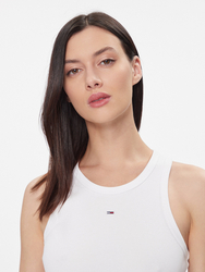 Tommy Jeans dámske biele letné šaty Essential - M (YBR)