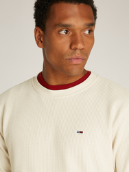 Tommy Jeans pánske béžové tričko - XXL (ACG)