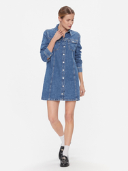 Tommy Jeans dámske modré džínsové šaty - S (1A5)