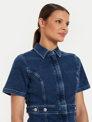 Tommy Jeans dámske modré džínsové šaty - XS (1A5)