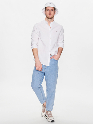 Tommy Jeans pánska biela košeľa - L (YBR)