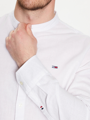 Tommy Jeans pánska biela košeľa - M (YBR)