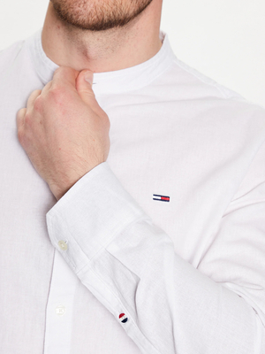 Tommy Jeans pánska biela košeľa - L (YBR)
