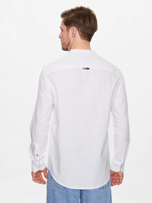 Tommy Jeans pánska biela košeľa - L (YBR)
