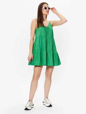 Tommy Jeans dámske zelené šaty - XS (LY3)