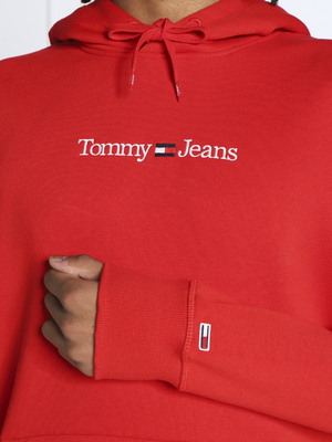 Tommy Jeans pánska červená mikina - L (XNL)