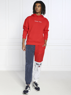 Tommy Jeans pánska červená mikina - L (XNL)
