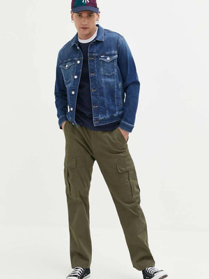 Tommy Jeans pánska tmavo modrá džínsová bunda - M (1BK)