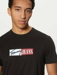 Tommy Jeans pánske čierne tričko - L (BDS)
