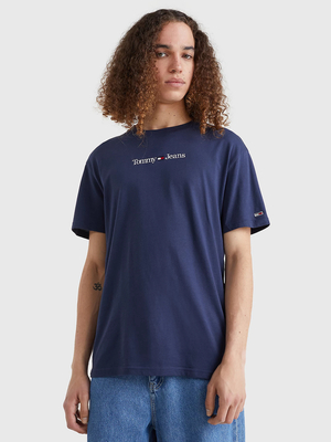Pánske tmavomodré tričko od Tommy Jeans - S (C87)