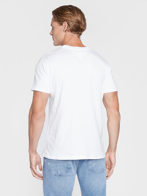 Tommy Jeans pánske biele tričko Essential - M (YBR)
