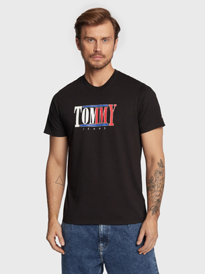 Tommy Jeans pánske čierne tričko - S (BDS)