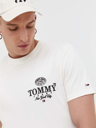 Tommy Jeans pánske biele tričko - M (YBH)