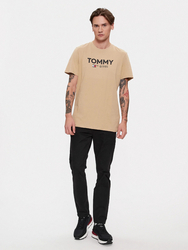 Tommy Jeans pánske béžové tričko - S (AB0)