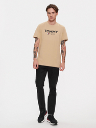 Tommy Jeans pánske béžové tričko - L (AB0)