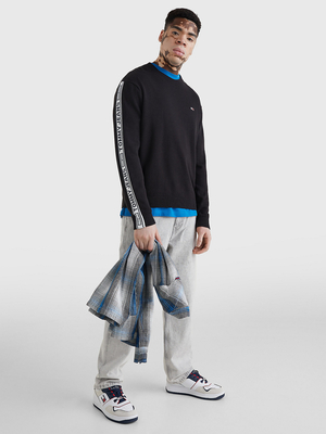 Tommy Jeans pánsky čierny sveter - L (BDS)