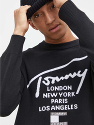 Tommy Jeans pánsky čierny sveter - S (BDS)