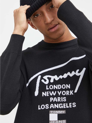 Tommy Jeans pánsky čierny sveter - XL (BDS)