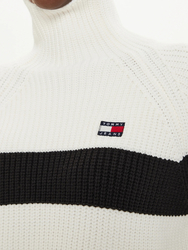 Tommy Jeans dámsky pruhovaný sveter - M (0AR)