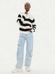 Tommy Jeans dámsky pruhovaný sveter - M (0AR)