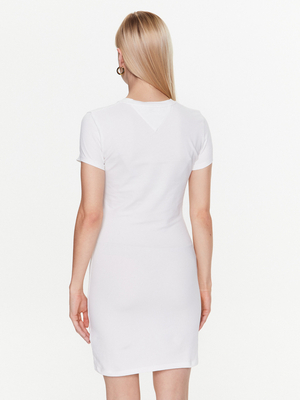 Tommy Jeans dámske biele šaty - XS (YBR)