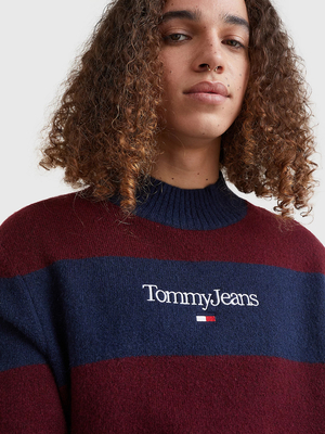 Tommy Jeans pánsky pruhovaný sveter - S (VLP)
