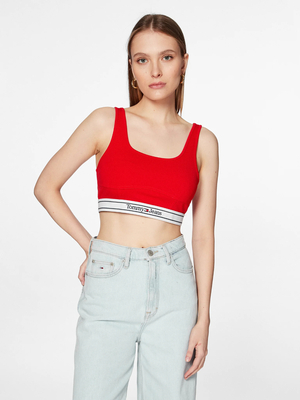 Tommy Jeans dámsky červený top - XS (XNL)