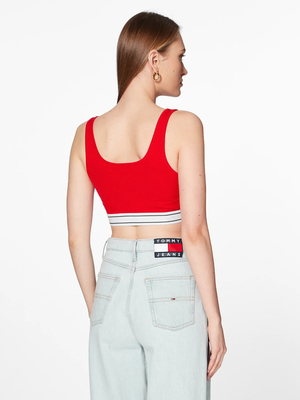 Tommy Jeans dámsky červený top - M (XNL)
