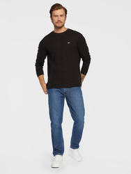 Tommy Jeans pánske čierne tričko s dlhým rukávom - L (BDS)