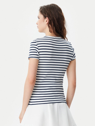 Tommy Jeans dámske pruhované tričko - XS (0FC)