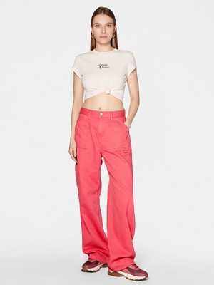 Tommy Jeans dámske svetlo ružové tričko - L (TJ9)