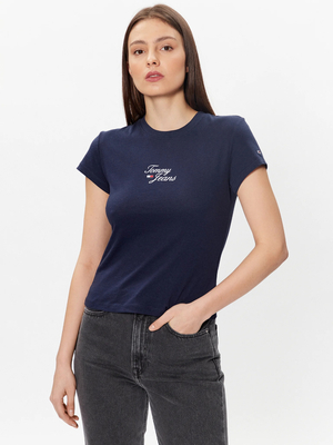 Tommy Jeans dámske tmavo modré tričko - L (C87)