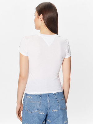 Tommy Jeans dámske biele tričko - XS (YBR)