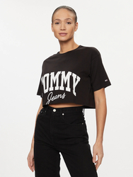 Tommy Jeans dámske čierne tričko. - XS (BDS)